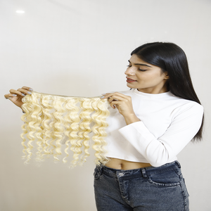 Extensiones de cabello humano ondulado natural puro 100% del fabricante Paquetes de trama Doble - Product Image 4