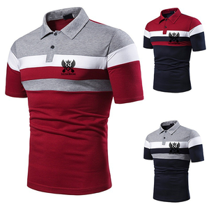 Vente en gros Offre Spéciale nouveau polo décontracté pour hommes mode affaires col en V bouton t-shirt couleur assortie hauts pour hommes - Product Image 3