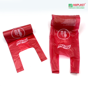 Biodegradable LDPE Poly T-Shirt <b>Bag</b> With Vest Handle for Shopping Business Use Packaging & Printing Products - Product Image 2