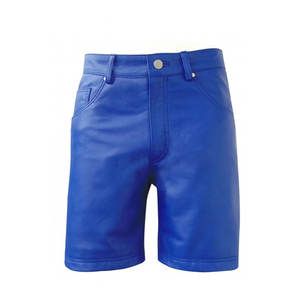 Shorts en cuir pour hommes de qualité supérieure avec une finition douce au toucher et des coutures durables Shorts en cuir modernes pour hommes - Product Image 3