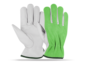 Guantes de conducción de cuero dividido de vaca y cabra suaves y cómodos para trabajo pesado del mejor rendimiento Guantes de seguridad resistentes a la abrasión - Product Image 3