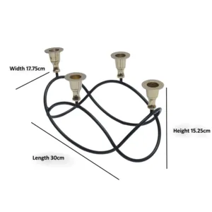Best Price Factory Manufacturer Candle Stand Wedding Decorative <b>Candlesticks</b> <b>Holder</b> Luxury Black Metal Brass Top Candle <b>Holder</b> - Product Image 2