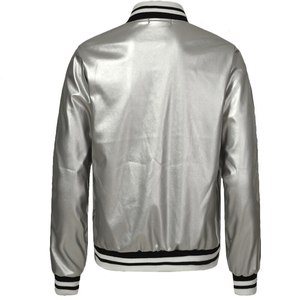 เสื้อแจ็กเก็ตเบสบอลบอมเบอร์ทำจากผ้าซาตินเสื้อแจ็คเก็ตโพลีเอสเตอร์สำหรับวิทยาลัยเสื้อผ้าใส่เล่นกีฬาผลิตตาม2023สั่ง - Product Image 5