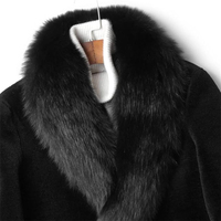 Manteau long pour homme en fausse fourrure, chaud toutes saisons, à capuche, motif floral, 100 % laine, anti-plis, service OEM