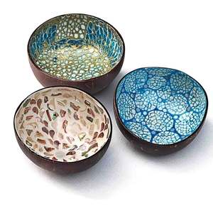 Bols de noix de coco laqués à la main usine prix le moins cher laque coco bol top choix Vietnam laque - Product Image 5