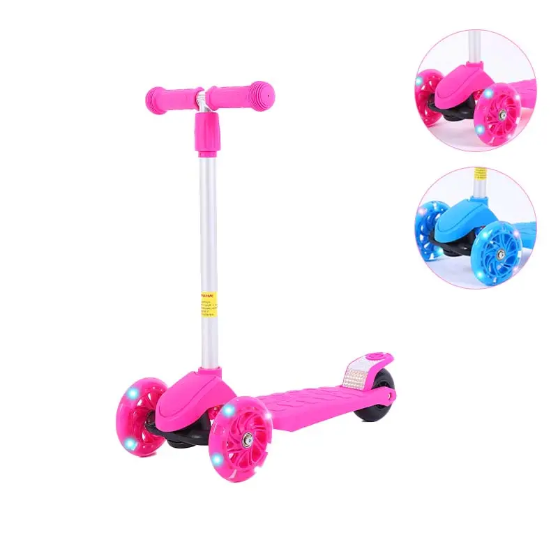 Neues Design Faltbare Kinder Roller Großhandel Günstige Pedal Fahrrad Fuß Drei/4 Räder Flash Kids Scooter Auf Lager