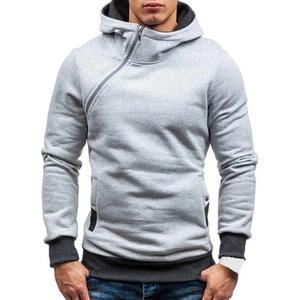 Nuevas sudaderas con capucha sólidas informales para hombre, sudaderas con capucha de manga larga con cremallera diagonal, sudaderas con capucha para hombre, Sudadera con capucha para hombre - Product Image 4