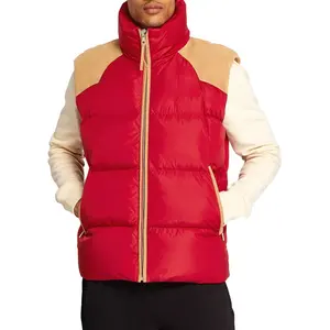 Vestes pour hommes matelassées légères Logo personnalisé gilet sans manches bouffant veste en duvet Style vêtements d'extérieur chauds pour les saisons froides - Product Image 2