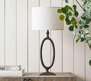 Artistic Metal Table Lamp with Custom <b>Shade</b> Accents Elegant Home and Bedroom Decor - Product Image 3