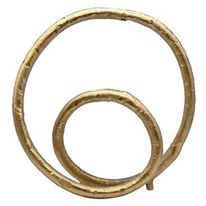 Orin Métal Boucle Sculpture Or Décoration De Table Art Moderne Design Home Decor Salon moderne poli sculpture - Product Image 1