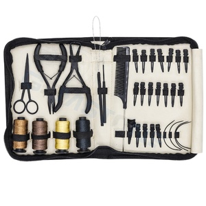 Stainless Steel Hair Extension Tools Kit with Pliers Hooks Clips & <b>Needles</b>-Durable & Reusable Commercial Use Custom Logo - Product Image 1