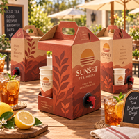 Distributeur de boissons personnalisé AT PACK avec robinet, boîte de transport portable pour cafés, traiteurs et événements