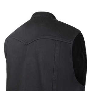 Gilet de sport en denim personnalisé pour homme, logo personnalisé, denim 100% coton pur pour vêtements décontractés, gilet de haute qualité pour homme - Product Image 4