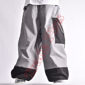 Personalizado de los hombres pantalones de nieve impermeable y a prueba de viento Topper de esquí transpirable OEM forro polar de poliéster cierre de cremallera de talla grande - Product Image 4