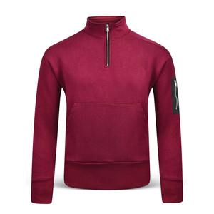Sweat-shirt à demi-zip en polaire pour homme, 100% coton, coupe courte, OEM personnalisé, respirant, prix de gros, prix bas, respirant - Product Image 2