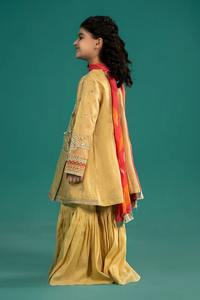 Sharara de Boda Hecha a Mano, Elegante y Tradicional para Mujer, Traje de Verano para Niñas, Cómodo y Formal, Tejido de Seda Georgette, Largo para Fiesta - Product Image 6