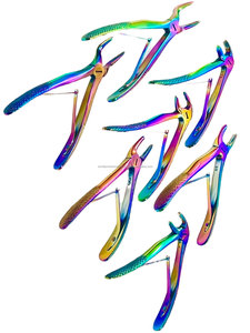 Kit de forceps d'extraction dentaire pour enfants, 7 pièces, pour incisives supérieures et inférieures, prémolaires, molaires, racines (pédiatrique), ergonomique, manuel, en acier inoxydable - Product Image 2