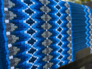 Western Show Horse Saddle Blanket Diseño de Nueva Zelanda Manta de sillín de lana hecha a mano Top Wool Saddle Pad Size - Product Image 3