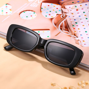 Custom Logo <b>Small</b> <b>Frame</b> <b>Sunglasses</b> UV400 Retro Rectangle Shades Wholesale Bulk Vintage Sun Glasses for Women - Product Image 1