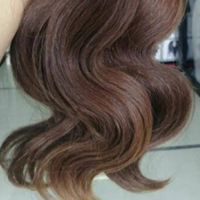 Cheveux humains vierges indiens Remy bruns naturels, mèches à double trame machine, 30 pouces de longueur étirée, pointes doublement tirées, lisses