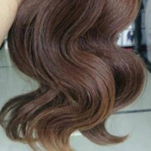 Paquetes de cabello humano Remy indio marrón Natural, 30 pulgadas de longitud estirada, extremos dobles dibujados, textura recta y ondulada - Product Image 1