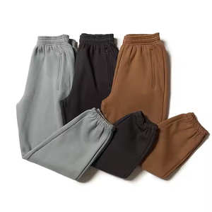 Pantalon de jogging décontracté uni, léger, taille mi-haute, coupe droite, avec bas élastique, coupe fuselée, ample, sans cordon de serrage - Product Image 6