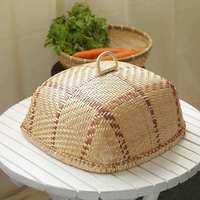 Couvre-aliments en bambou coloré en forme de dôme, dômes en bambou décoratifs pour protéger les aliments des mouches et des insectes