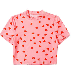 Nouveau T-shirt court en toile à capuche pour femme, tendance été, couleur et style personnalisables - Product Image 1