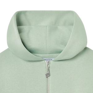 Venta al por mayor personalizable hombres Zip invierno Streetwear algodón coreano Sudadera con capucha polar peso pesado Anti-Shrink logotipo personalizado - Product Image 4