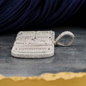 925ฮิปฮอปทำจากเงิน vaguette VS Moissanite จี้สร้อยคอเพชร - Product Image 2