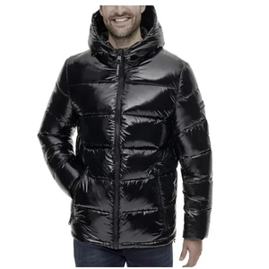 Chaqueta acolchada de moda tejida para exteriores de estilo Formal personalizado para hombre, bombardero de invierno con logotipo frontal, tarifa al por mayor - Product Image 5