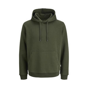 Nouveau sweat à capuche oversize pour homme en coton 100% de haute qualité, style hip-hop personnalisé, motif uni, teinture unie pour l'hiver - Product Image 1