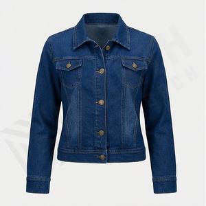 Chaqueta Vaquera de Invierno para Hombre, de Alta Calidad, Manga Larga, Largo Regular, Logotipo Personalizado en la Parte Delantera, Transpirable, Ropa Casual de Moda - Product Image 1