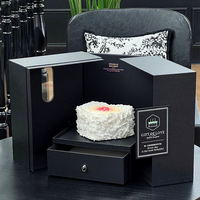 Boîtes cadeaux rigides haut de gamme personnalisées avec tiroir à double porte pour les grossistes, marques de boulangerie, emballages de desserts haut de gamme, OEM ODM