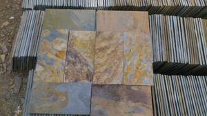 Carreaux de sol muraux en ardoise dorée de Californie indienne de haute qualité, design moderne et durable pour l'intérieur et l'extérieur des hôtels à surface divisée - Product Image 5