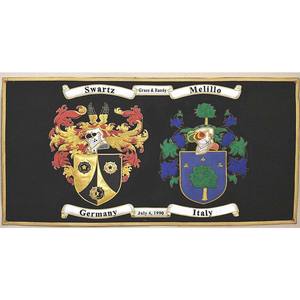 Insignes de cadre de armoiries en dentelle brodée à la main avec design personnalisé Application de souvenirs de style classique - Product Image 3