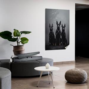 Art mural en verre Doberman : toile imprimée moderne pour la décoration de la maison, toile roulée 1P - Product Image 1