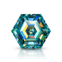 Couleur vert vif naturelle meilleure taille hexagonale à la main VVS avec certificat diamant en vrac cultivé en laboratoire excellente coupe pour la fabrication de bijoux
