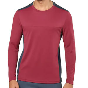 Manufacturer's Customized Clothing <b>Men's</b> Solid Pattern <b>Long</b>-Sleeved Kaus T-Shirt Spring Sport <b>Shorts</b> 220 Gram Fabric Blank - Product Image 2