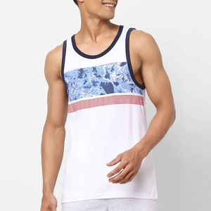 Débardeur pour homme, mode été 2024, imprimé en coton, musculation, fitness, stringer, vêtements de sport, débardeur, sous-vêtement - Product Image 1