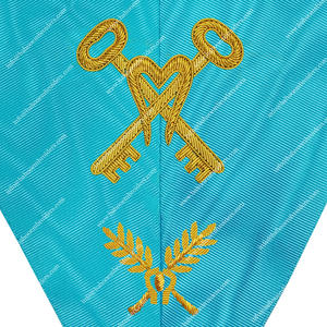 Regalia masónica bordada con cuello de oficial de tesorero de Rito Francés unisex para uso en la iglesia, ropa para adultos - Product Image 2