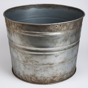 Antique Galvanised <b>Planter</b> Crafted By Skilled Artisans Perfect For Traditional <b>Garden</b> Decoration And Festive Home Styling - Product Image 4