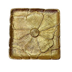 Plateaux de service en métal de haute qualité plateaux de conception de feuille de forme irrégulière de luxe couleur or hôtel Restaurant décoration de la maison - Product Image 3