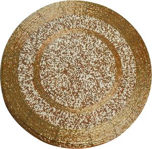 Latest Design Solid Color Glass <b>Beads</b> <b>Placemat</b> for Wedding Birthday Parties Decoration a Compliment to Your Dinner Table Decor - Product Image 1