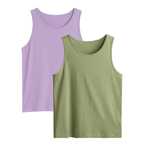 เสื้อกล้ามผู้ชายแห้งเร็วระบายอากาศไม่มองทะลุผ่านผ้าคอตตอนสำหรับใส่วิ่ง - Product Image 1