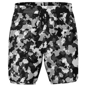 Pantalones cortos deportivos para correr personalizados para hombre, pantalones cortos deportivos para correr con compresión, pantalones cortos de gimnasio para hombre 2 en 1 al por mayor - Product Image 3