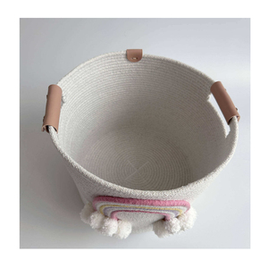 Modern Design <b>Large</b> Capacity Pure Cotton Rope Woven <b>Basket</b> Unique Teddy <b>Storage</b> for Clothing Export Quality <b>Storage</b> <b>Baskets</b> - Product Image 4
