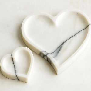 Plateau en marbre en forme de coeur Plateau en marbre rectangulaire décoré en marbre naturel Vente en gros - Product Image 1