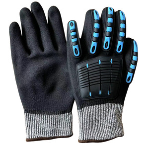 ถุงมือกันกระแทกแบบหนาพิเศษ หนังสังเคราะห์ ระบายอากาศได้ดี ถุงมือนิรภัยแบบฉีดขึ้นรูป - Product Image 3