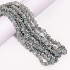 Cuentas de circón azul, cuentas de piedras preciosas en bruto de circón azul recubierto, cuentas de fantasía en bruto de circón, cuentas de piedras preciosas de circón para la fabricación de joyas - Product Image 3